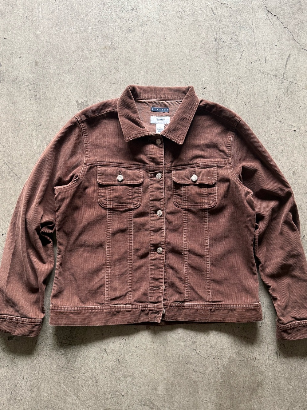 VTG Old Navy Women’s Corduroy Jacket in Washed Brown - Size L